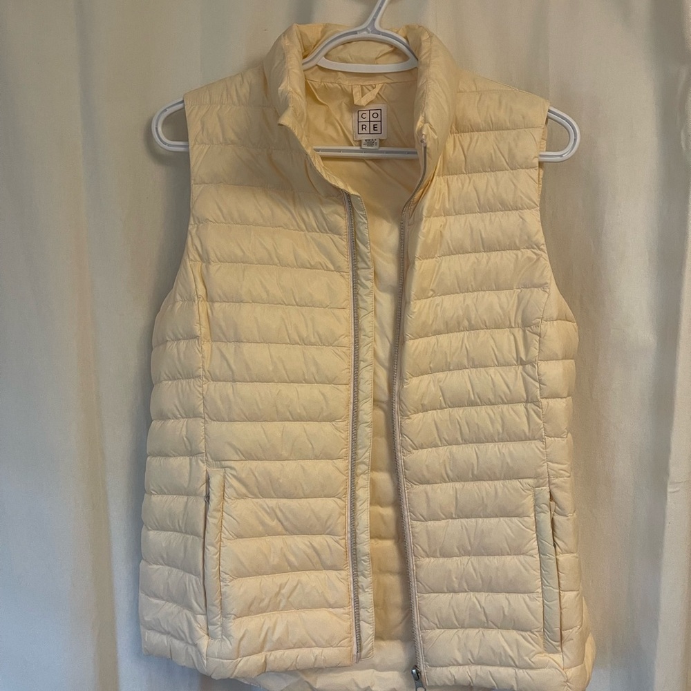 Women's Cream Puffer Vest